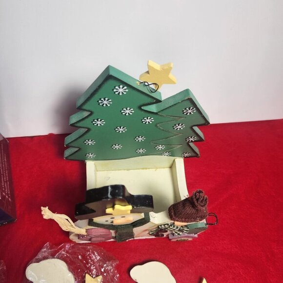 Snowman Coasters Set of 6 with Decorative Holder in Original Box Holiday Classic - Picture 8 of 12